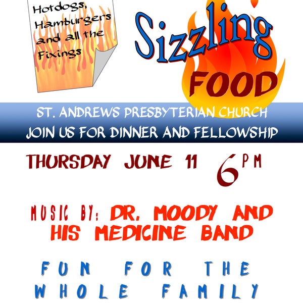 Join us ‪Thursday, June 11th at 6PM for live ‪bluegrass‬ ‪music‬ from Dr. Moody & his Medicine Band!  ‪‎Dinner‬ of grilled hot dogs and hamburgers will be provided.