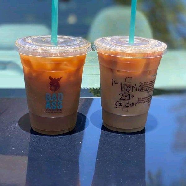 Photo taken at Bad Ass Coffee of Hawaii by Prajakta on 5/31/2021