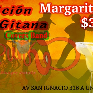 Hoy en Punks tenemos a La Maldición de la Gitana una banda que viene a Guadalajara y nos tiene la mejor música Hoy Viernes todas las MARGARITAS DE SABOR a $35.00