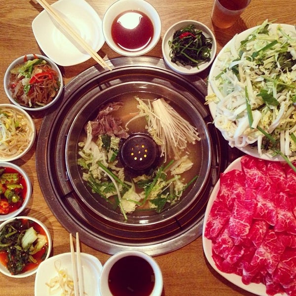 Photo taken at Shin Jung Restaurant by Ellen H. on 7/14/2014