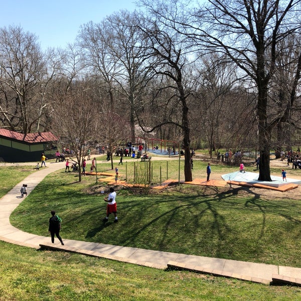 Photo taken at Smith Memorial Playground &amp; Playhouse by Adam R. on 4/14/2018
