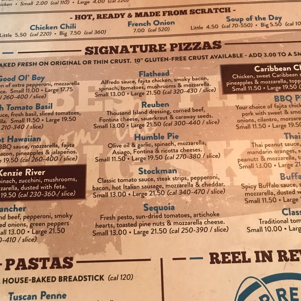Mackenzie river sale menu