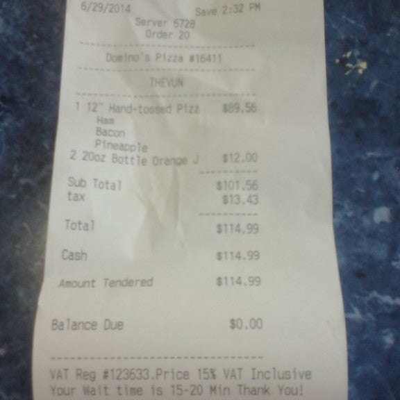 dominos phone number