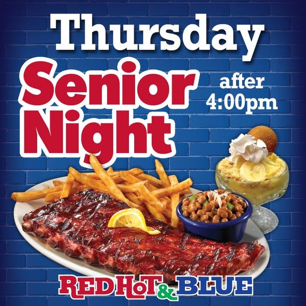 Thursday is Senior Night. Patrons age 55+ receive a free mini dessert with purchase of an entrée!