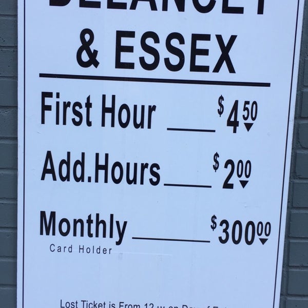 Delancey and Essex Municipal Parking Garage Parking in New York