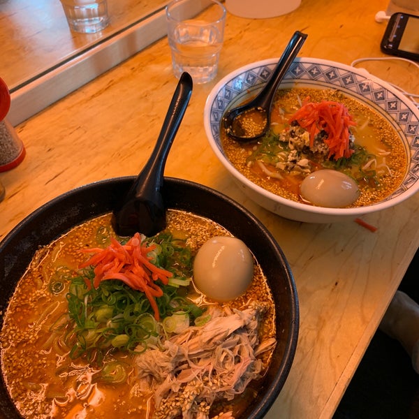 Spicy miso ramen with chicken is great!