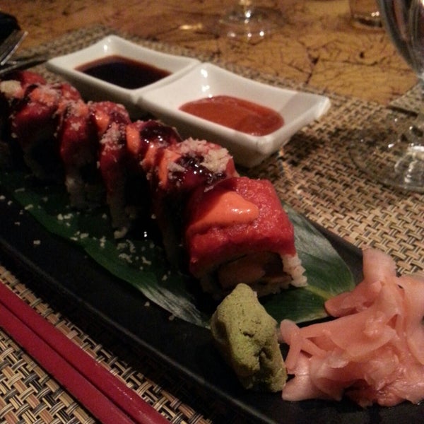 I love sushi. This place left me unimpressed with their offerings. It looks great but the taste...not so much