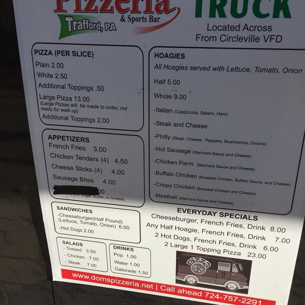 Dom's pizza deals