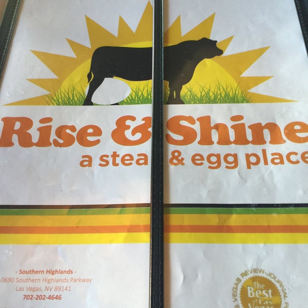 Foto scattata a Rise and Shine, A Steak &amp; Egg Place da Steve W. il 9/11/2016