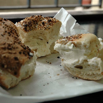 You guessed it - Yes, the house specialty is the bagel—a large, unboiled variety baked daily on-site and available in more than ten variations.