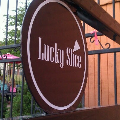 Photo taken at Lucky Slice Pizza by Lance S. on 8/26/2012