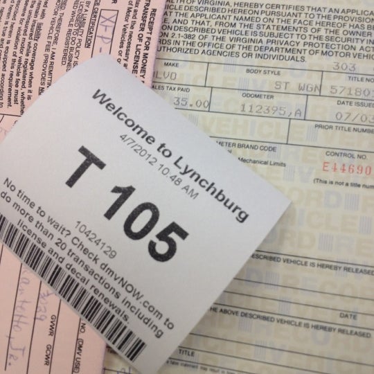 Department Of Motor Vehicles Lynchburg, VA