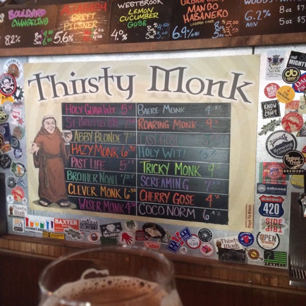 Photo taken at Thirsty Monk Brewery &amp; Pub by Matt M. on 9/12/2018