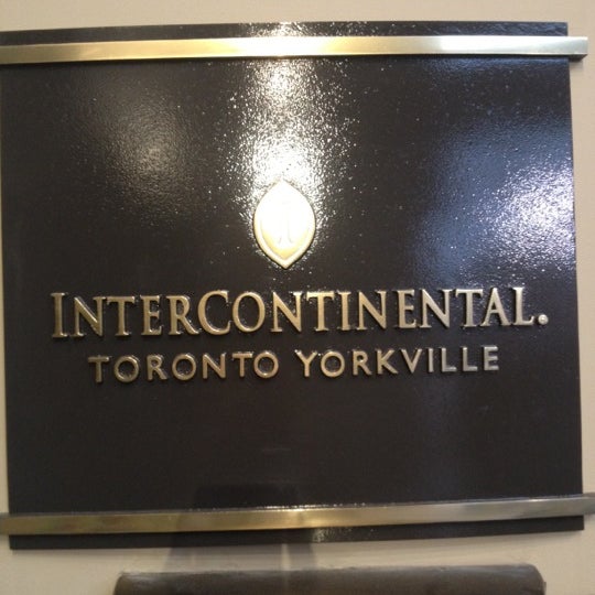 Photo taken at InterContinental Toronto Yorkville by Robert W. on 10/14/2012