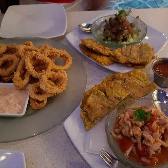 Yummy ceviche unfortunately served with mufongo chips which are too thick and take away from delicate flavors. Mahi ceviche is spicy. Nice music and good service make a nice dinner spot.