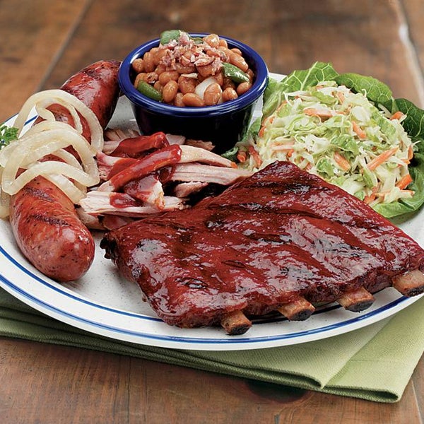 Pulled pork, smoked sausage, ribs, down right addictive BBQ beans. Daily food and drink specials