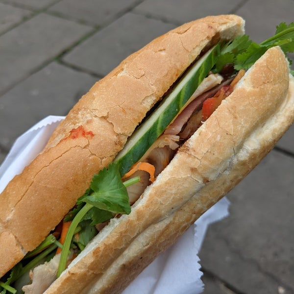 Tasty banh mi (Vietnamese baguette) - light but crunchy bun, decent portion of meat, and the sauces & chilli bring it together. Original pork was great! Slow service, expect to queue