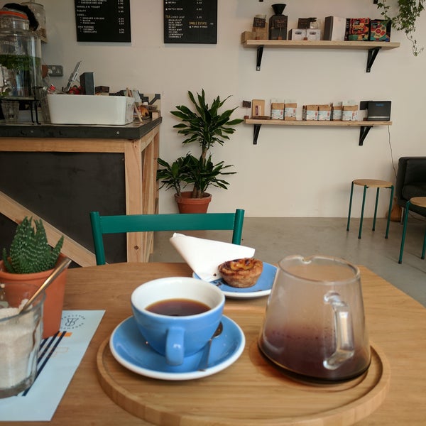 Fantastic third wave coffee shop serving its own roasted beans on espresso and filter (V60, Aeropress, batch brew). Nice food & cakes, friendly staff, bright space and a social purpose organisation!