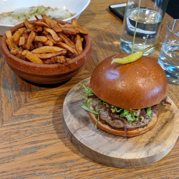 High quality food of South West France, big on duck and foie gras. Burgers are good, patties use shredded (not ground) duck. House mayonnaise is the best I've had! Nice desserts.