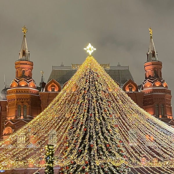 Photo taken at Manezhnaya Square by Vladimir M. on 12/19/2021