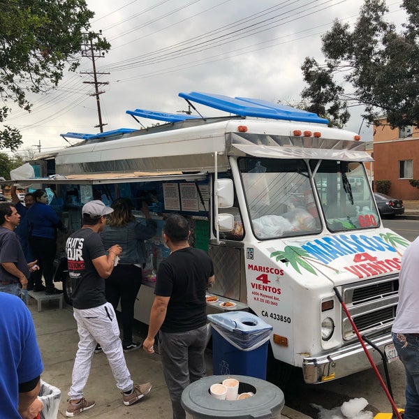 Photo taken at Mariscos 4 Vientos Taco Truck by Jeff W. on 5/13/2018
