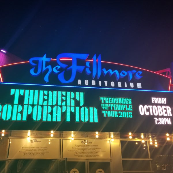 10/27/2018 tarihinde Omar W.ziyaretçi tarafından Fillmore Auditorium'de çekilen fotoğraf
