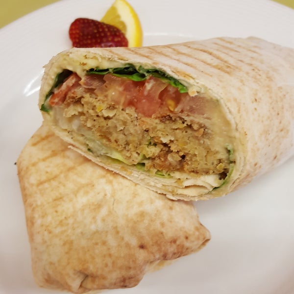 Try the falafel wrap