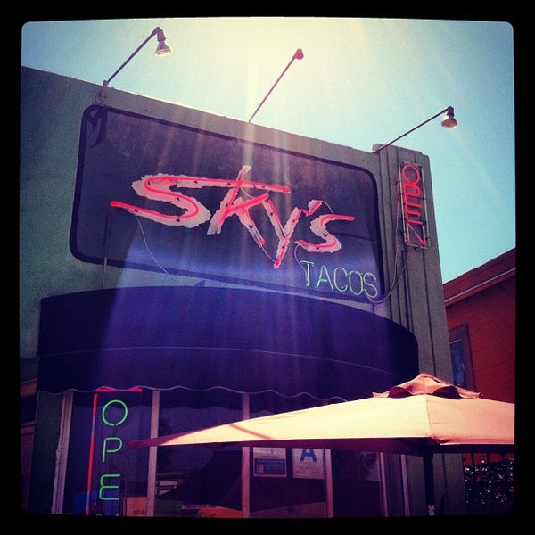 Photo taken at Sky&#39;s Gourmet Tacos by W G. on 9/15/2012