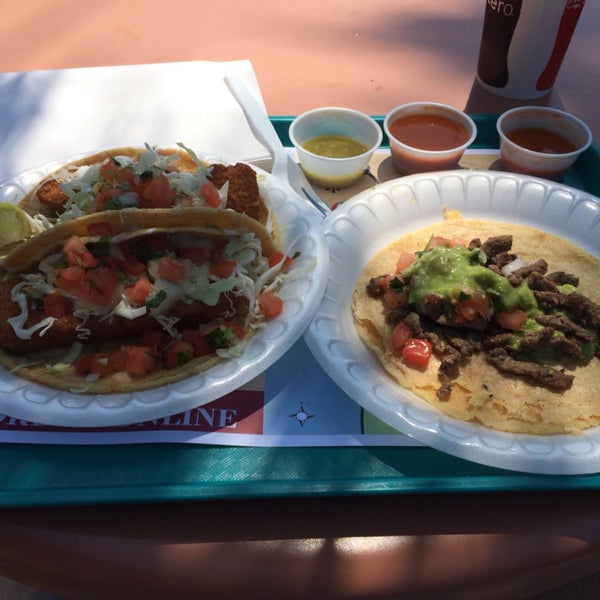 The tacos are bigger than you expect. But best of all, they have horchata on tap!
