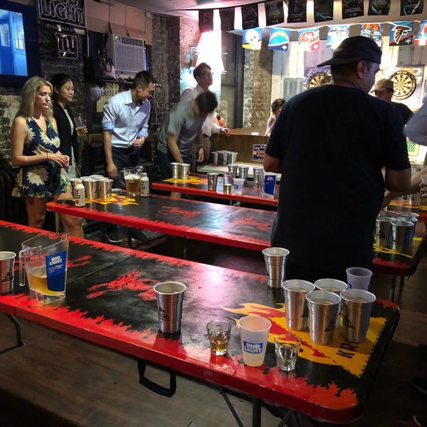 Murican bar with possibility to play beer bong. Cool bar to crush with a group.