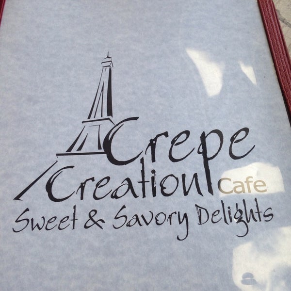 Photo taken at Crepe Creation Cafe by Liz W. on 10/23/2014