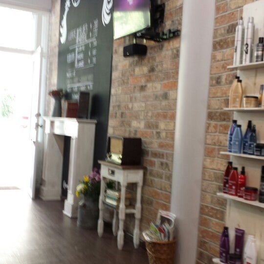 Photo taken at Just Be Hair &amp; Style Salon by Betty A. on 9/28/2013