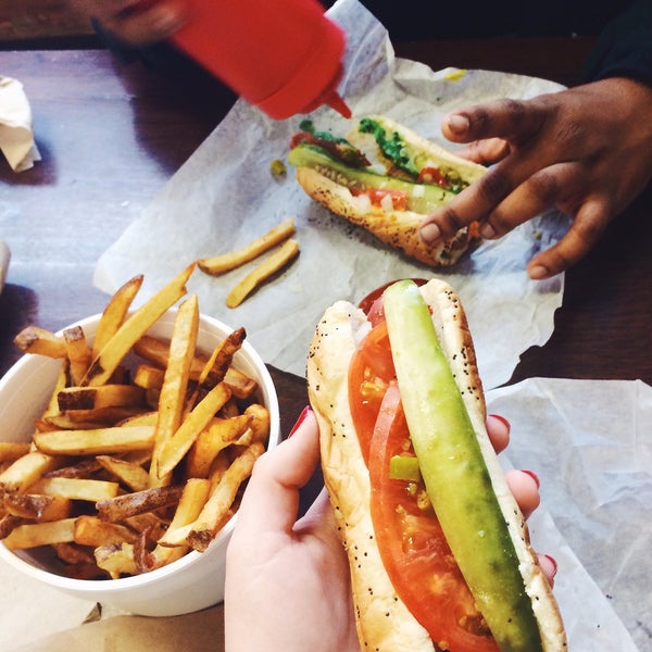 Everything on the menu was cheap and sounded delicious. Their Chicago Dog is one of the best in the city. Come for the hot dogs, stay for the extensive selection of shakes and burgers.