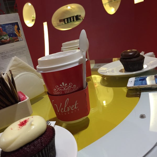 Photo taken at Red Velvet Cupcakery by Mon. on 2/10/2015