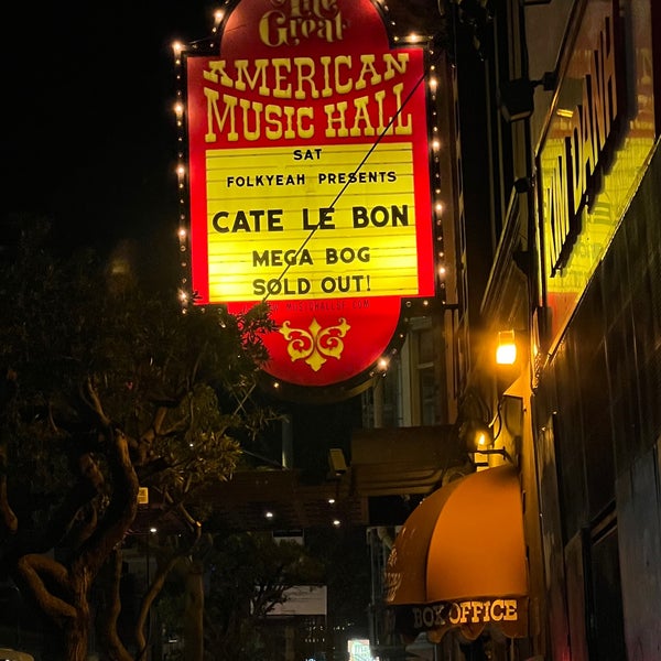 Photo taken at Great American Music Hall by Paul S. on 2/20/2022