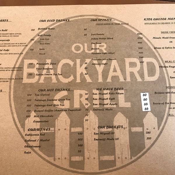 Photos At Our Backyard Pub Grill Bistro