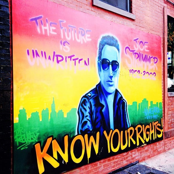 Joe Strummer Mural Street Art in Alphabet City
