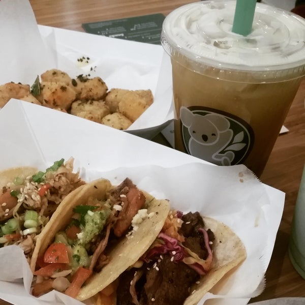 If you're not sure what to get, can't go wrong with any of the specialties (Vietnamese Coffee, Lovely Lychee, etc.). The Mix n' Match Tacos are a great way to try a bunch of different flavors!