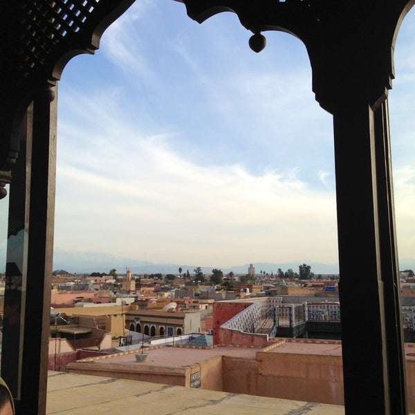 My favorite place to watch the sunset in Marrakech!