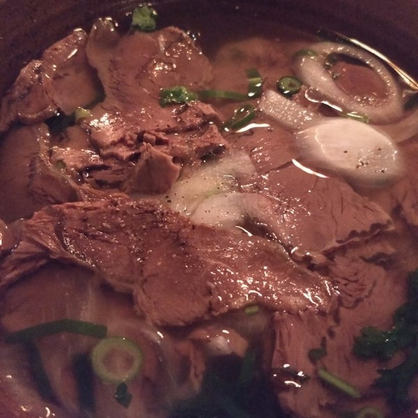 Surprisingly good beef pho, good prices