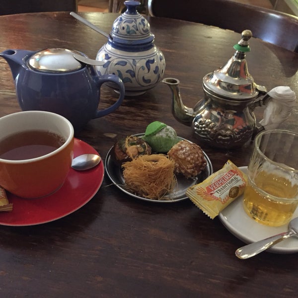 Great Marocan tea and sweets.