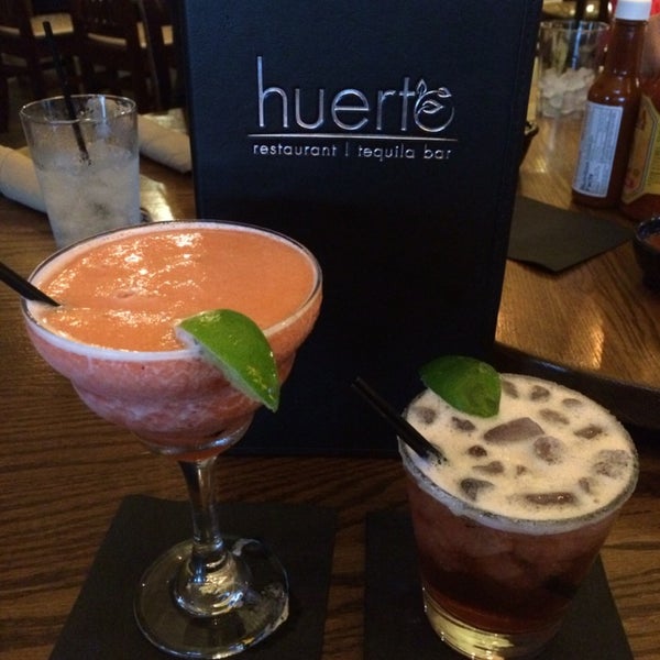 Photo taken at Huerto Mexican Restaurant &amp; Tequila Bar by Lindsay M. on 7/27/2014