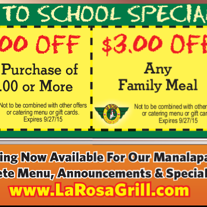 Come on in and see our specials! Feel free to check in and let others in the area know how good and delicious we are! Check out our Facebook and Twitter page @LarosaMadison    #chicken  #goodeating