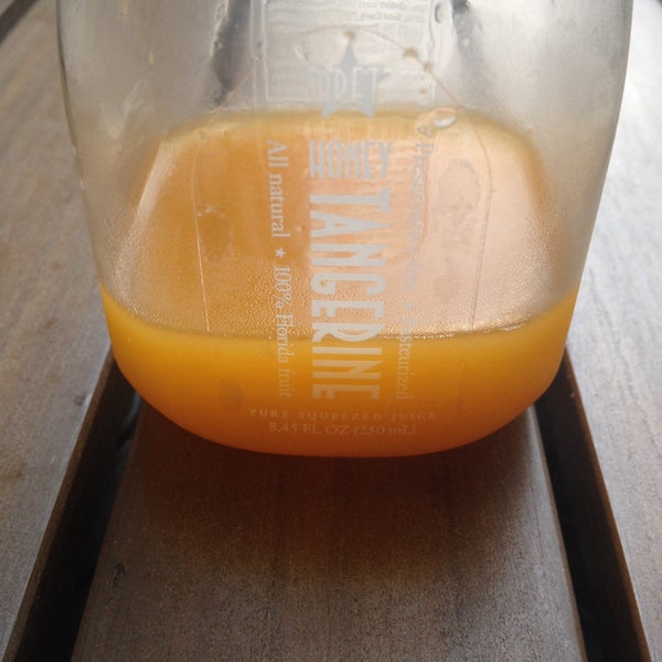 Try the Honey Tangerine juice! Slightly bitter and very refreshing!