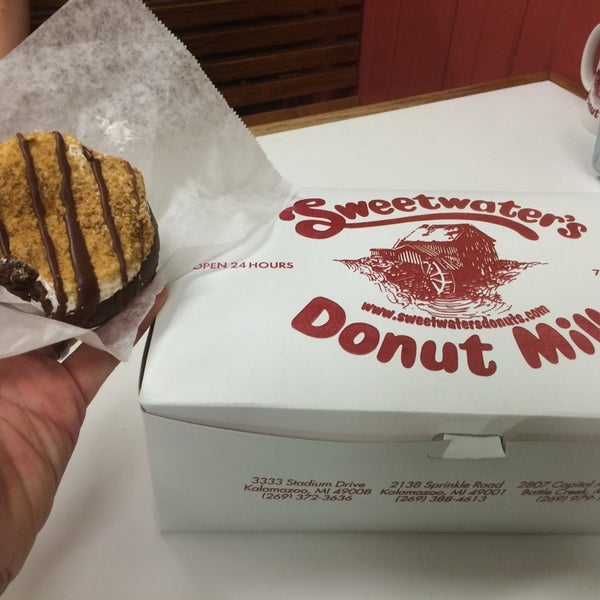 Photo taken at Sweetwater&#39;s Donut Mill by Michael G. on 6/8/2014