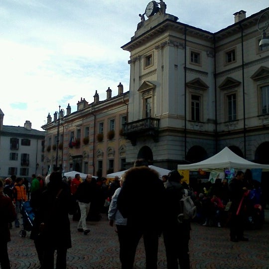 Photo taken at Piazza Chanoux by Sara T. on 11/11/2012