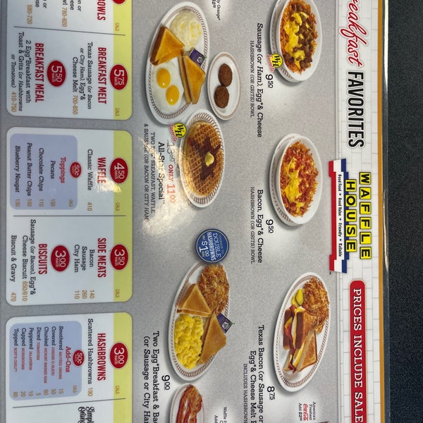 Waffle House Menu Prices