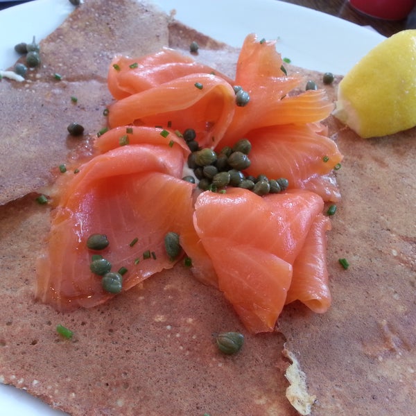 French crepe made by four French guys...  Salmon cream cheese crepe something you can't miss out.
