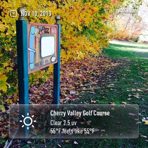 Cherry Valley Golf Course 1 tip