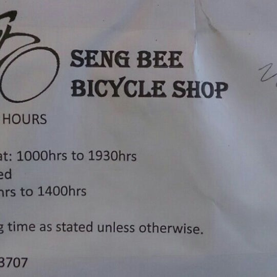 Seng Bee Bicycle Shop Magasin de velos a Central Region